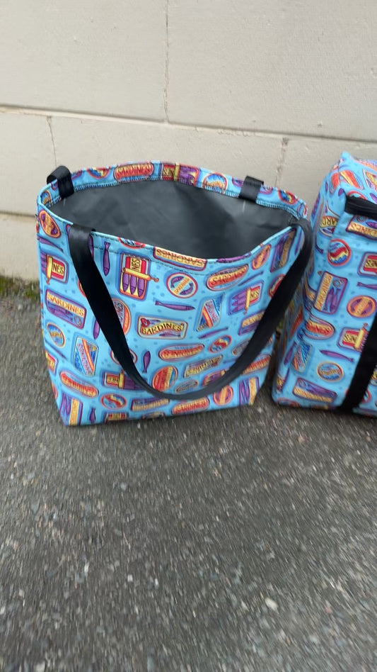 Ready made Shopping Bag Set (insulated cooler bag) - Sardines.