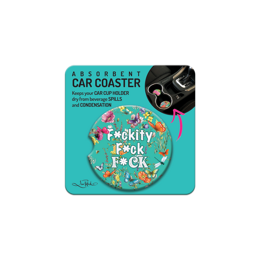 Lisa Pollock Car Coaster - Fuckity fuck