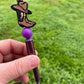 Cowboy killa burgundy beaded pen