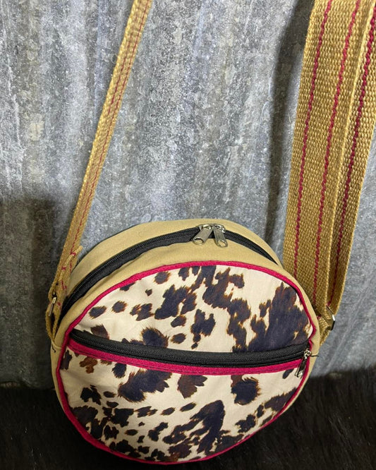 Selena crossbody cow print bag