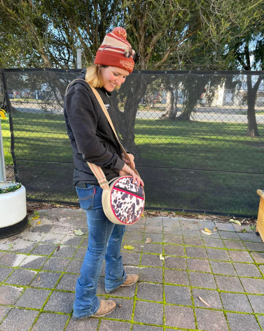 Selena crossbody cow print bag