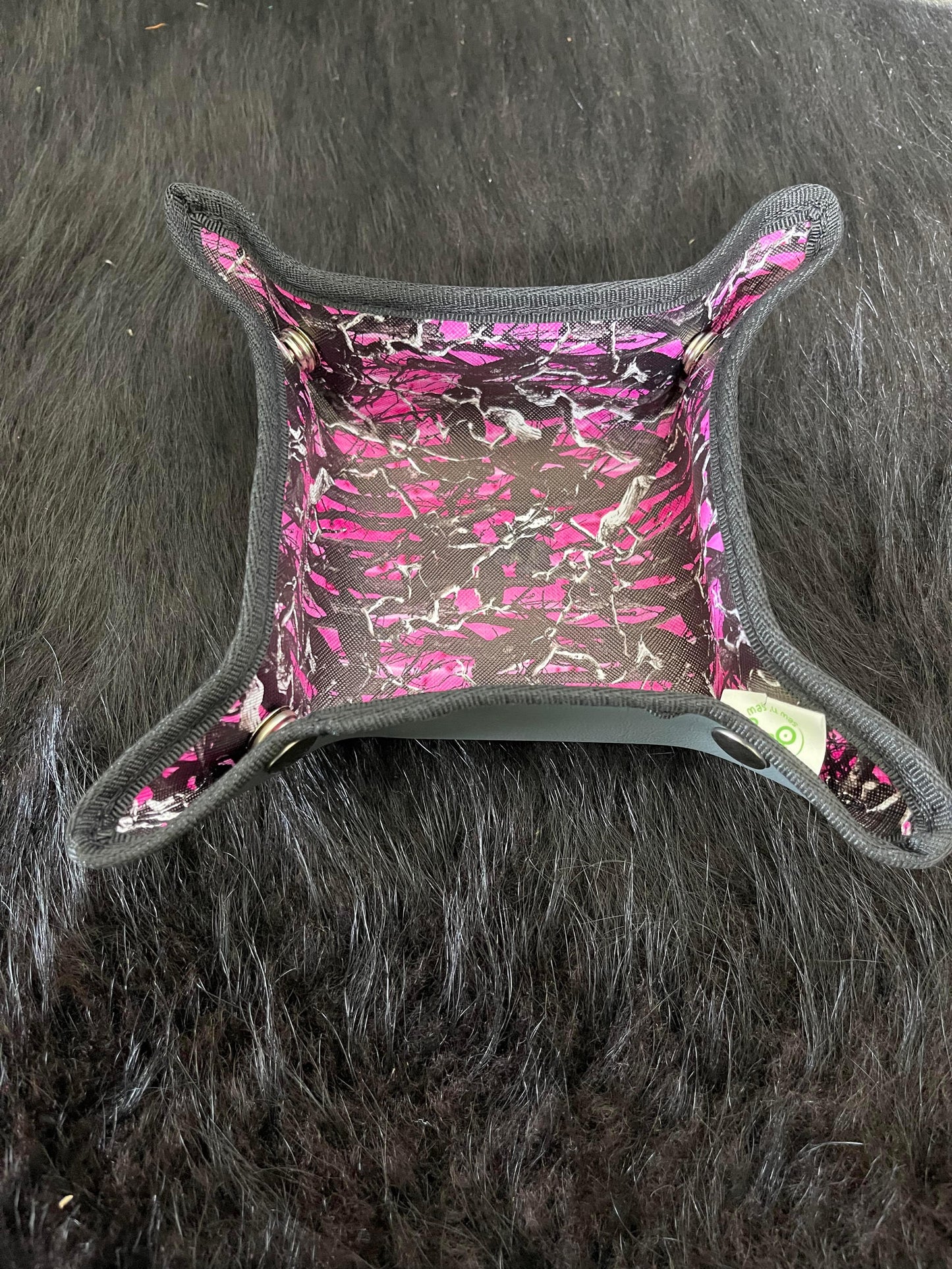 Vinyl trinket tray - small - Pink Camo