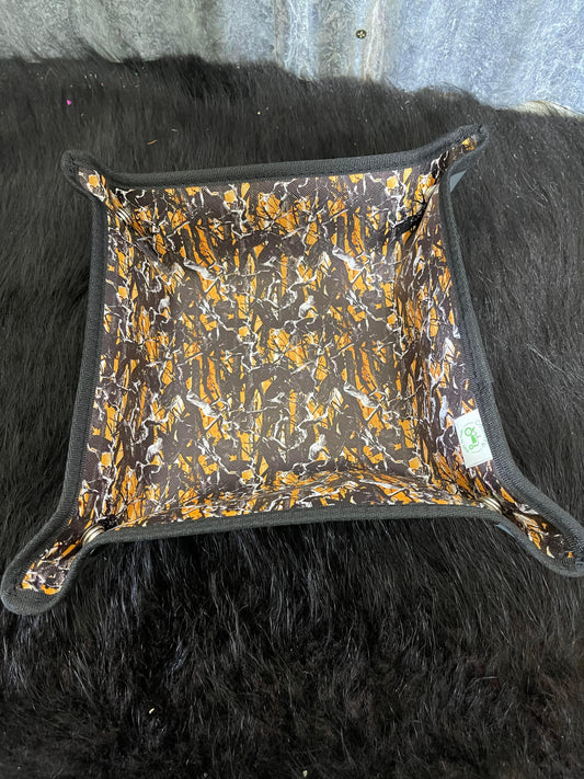Vinyl trinket tray - orange camo