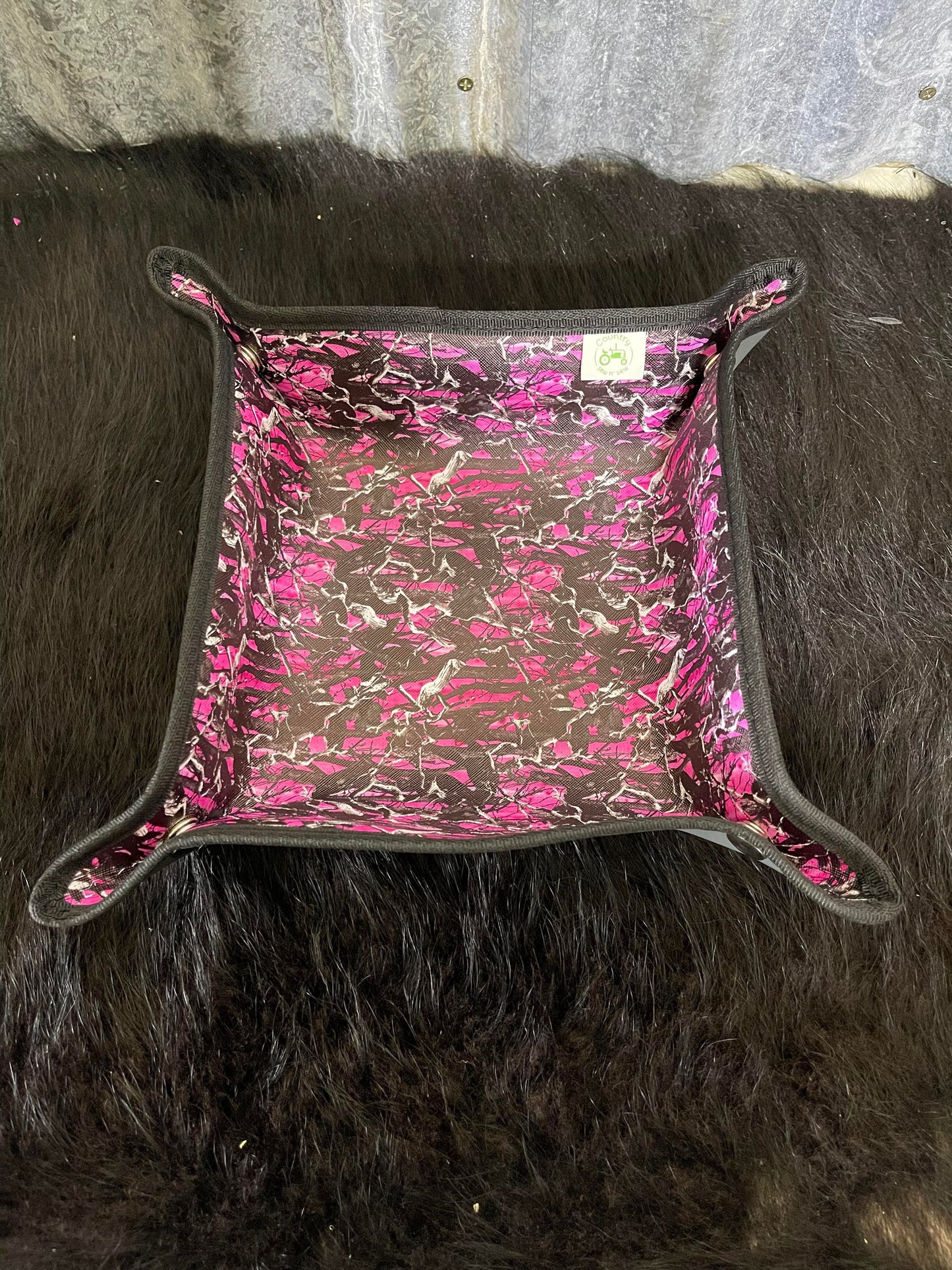Vinyl trinket tray - Pink camo