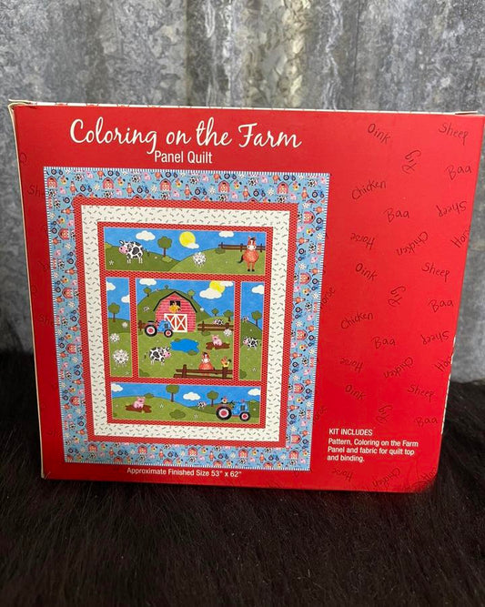 Quilt kit - Colouring on the farm