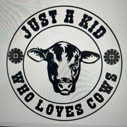 Kids Pilbara Shirt - Just a kid who loves cows