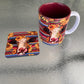 Printed Mug and coaster set. - Hereford Cow