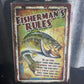 Tin Sign - Fisherman's rules