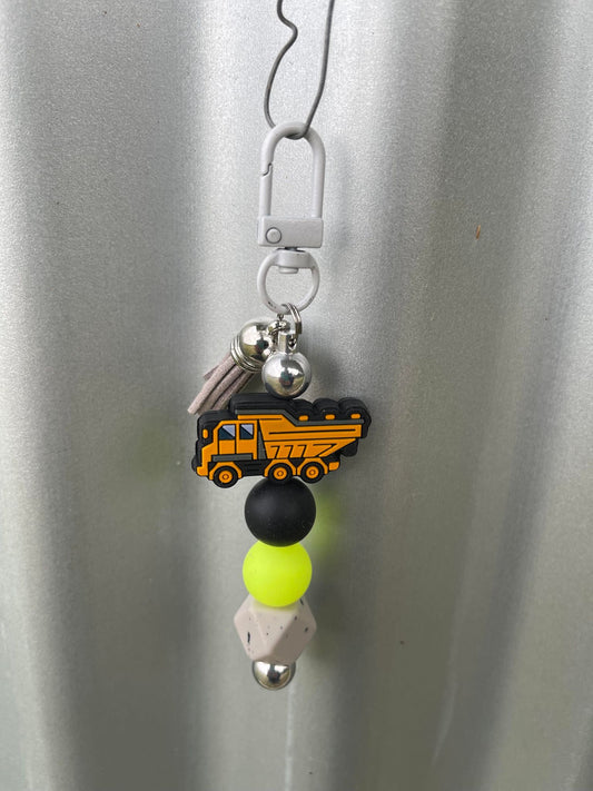 Keyring, beaded - Dump Truck