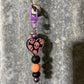 Keyring, beaded - Skull heart