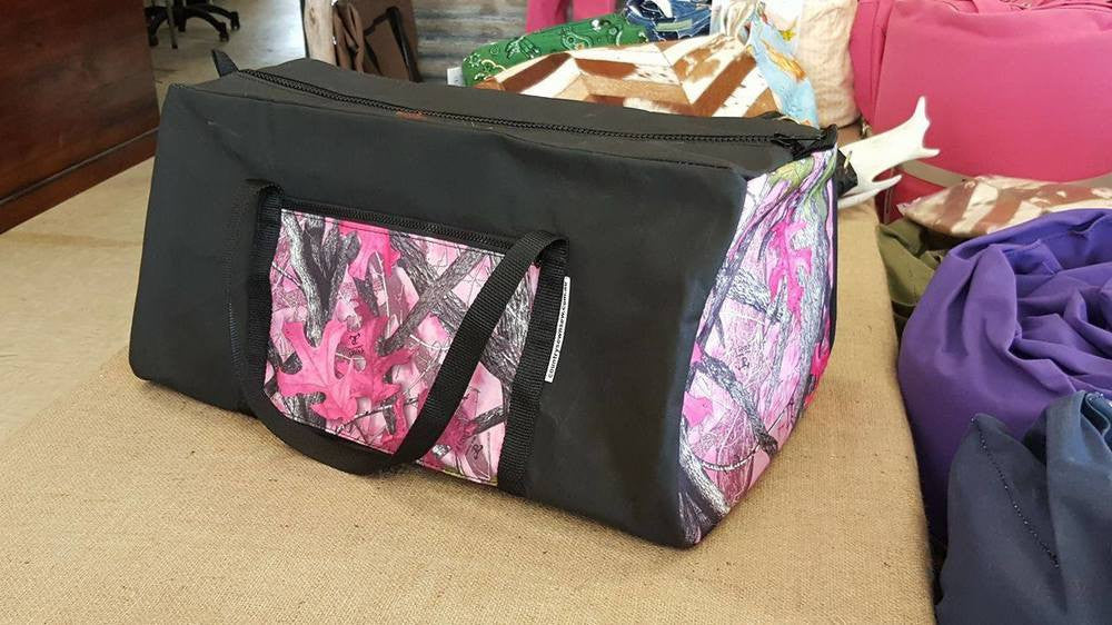 Canvas Weekender Bag with Camo Ends