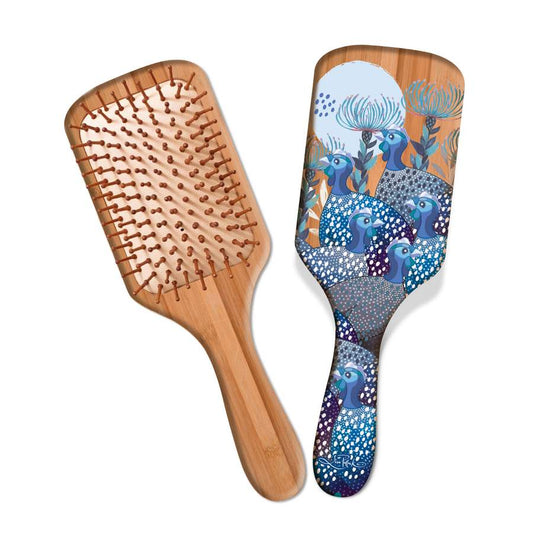 Lisa Pollock -Bamboo Hair brush - Blue Guineas