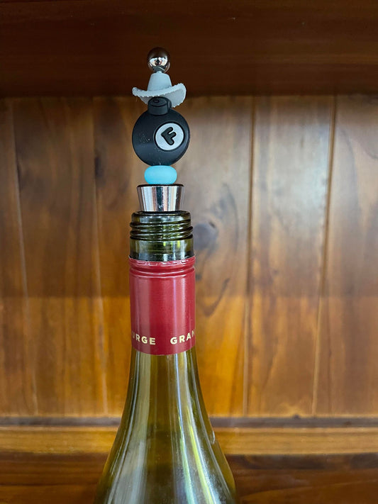 The F bomb party time Beaded Wine Stopper.