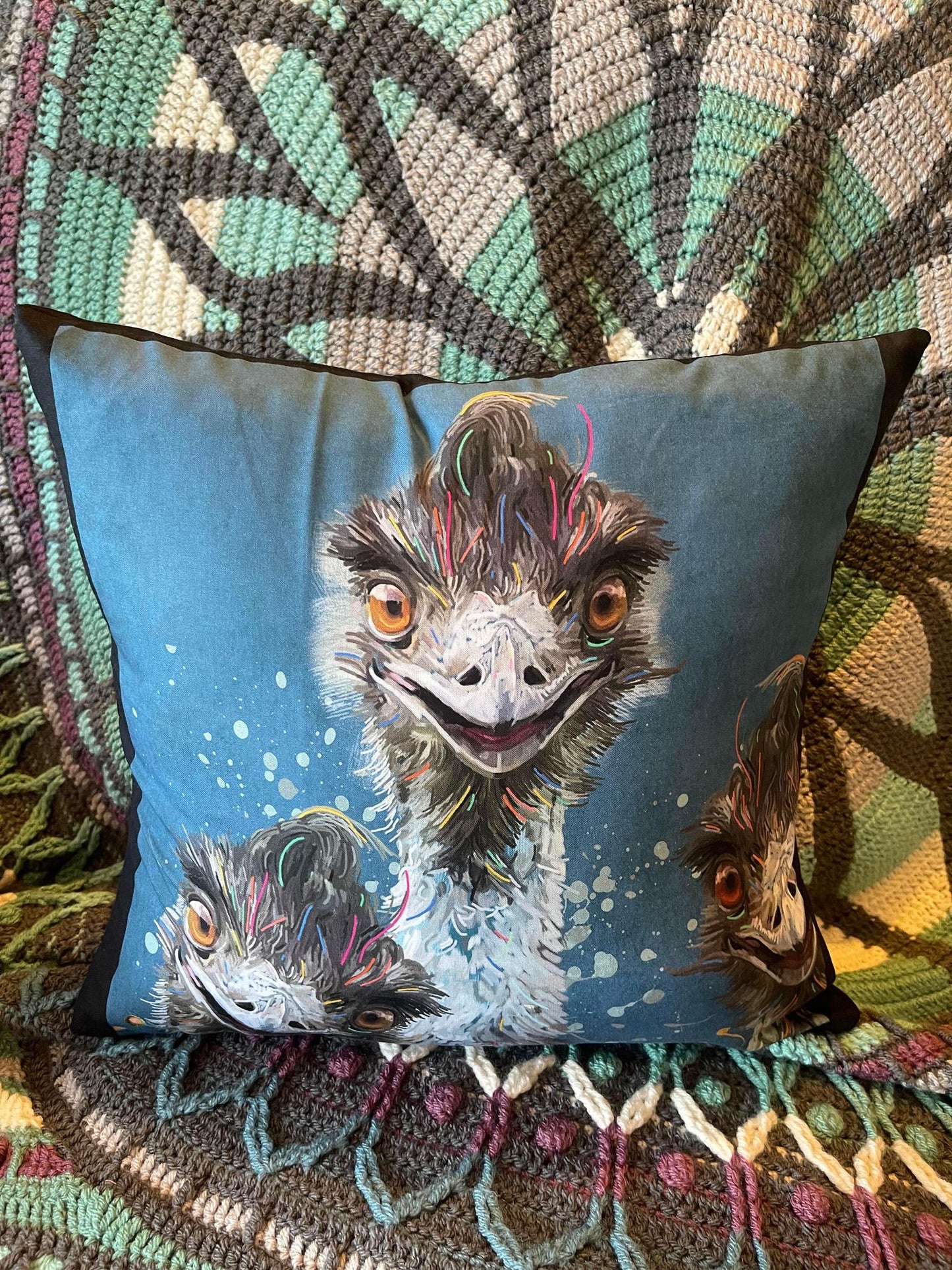 Bird cushions.