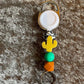 Bright cactus Retractable beaded Lanyard