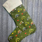 Christmas Stocking- Green tractors