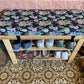 Shoe rack with custom cushion
