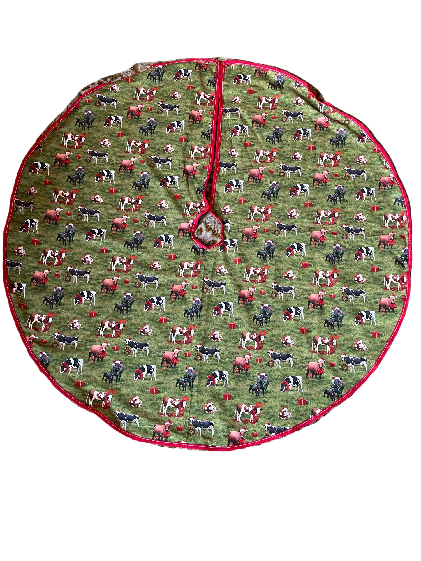 Christmas Tree Skirt - Cows