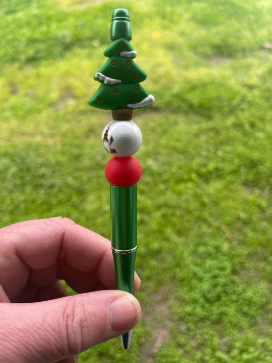 Oh, Christmas tree beaded pen