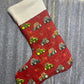 Christmas Stocking - Red tractors
