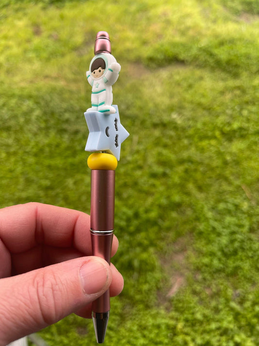 Rocket man beaded pen